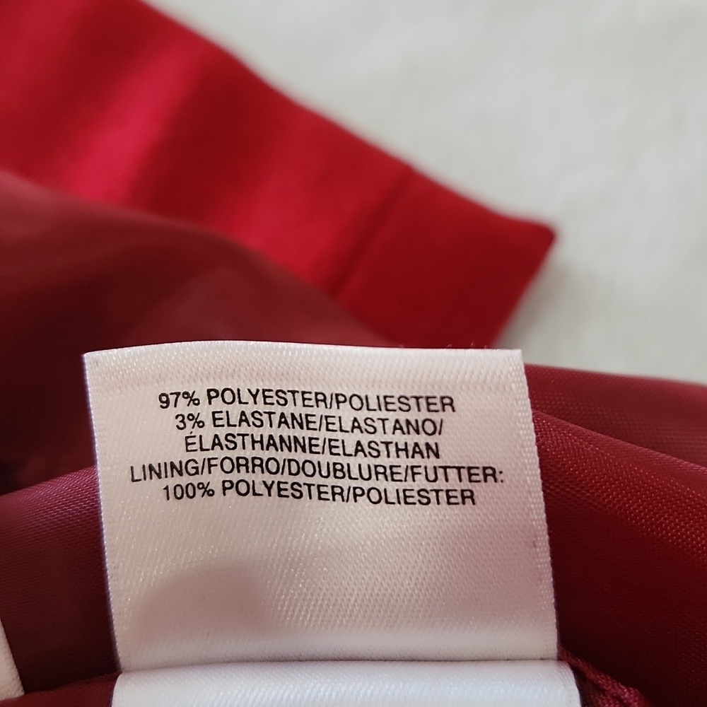 Kasper Red Open Front Shawl Collar Blazer Women Size 6 - Picture 8 of 9